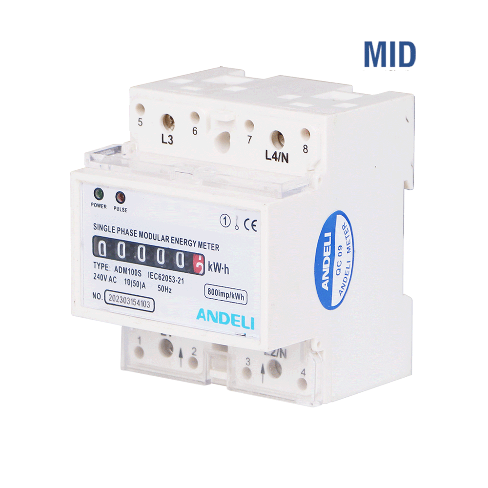ADM100S DIN-Rail Single Phase Electronic Meter