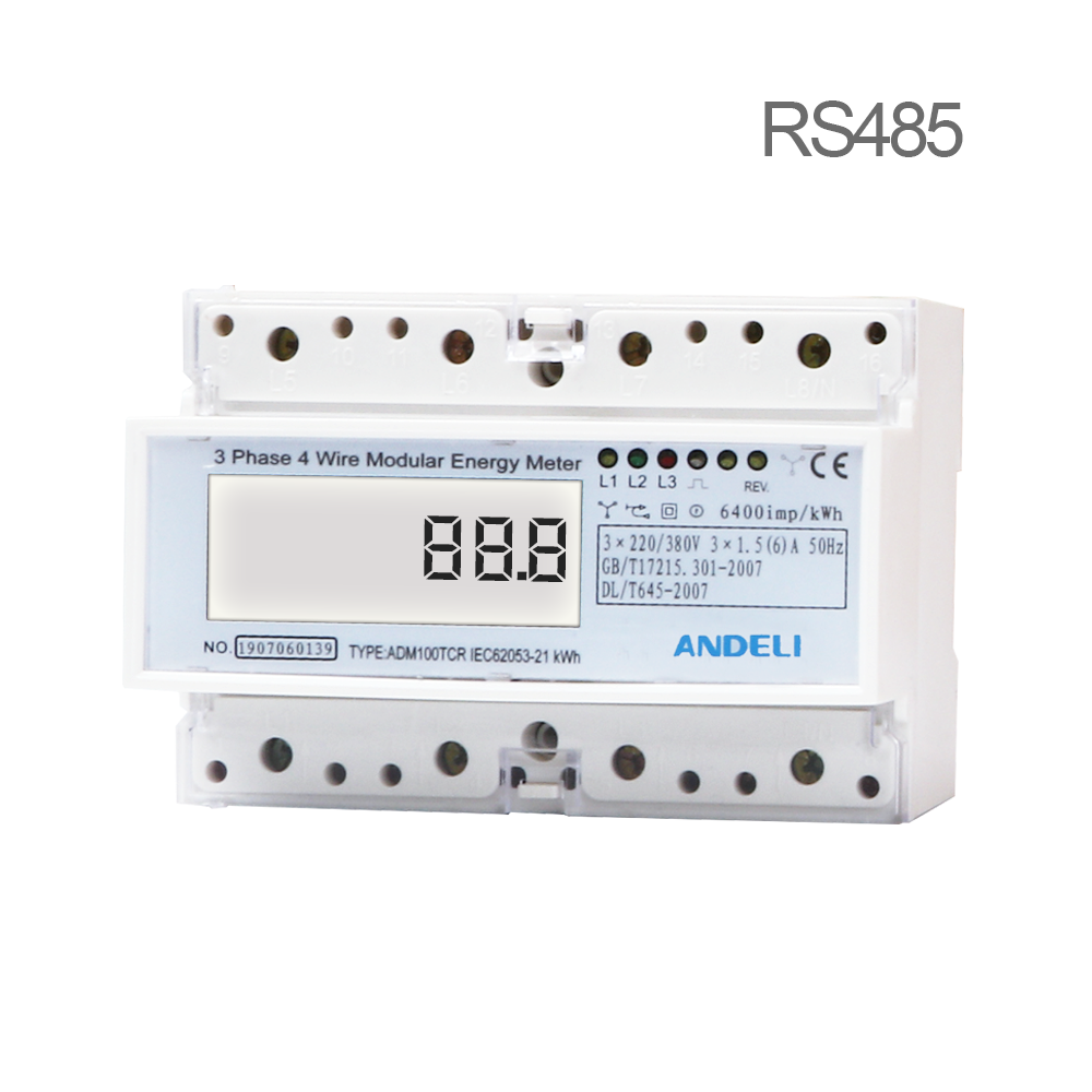 ADM100TCR Three Phase Electronic Din-Rail Active Energy Meter