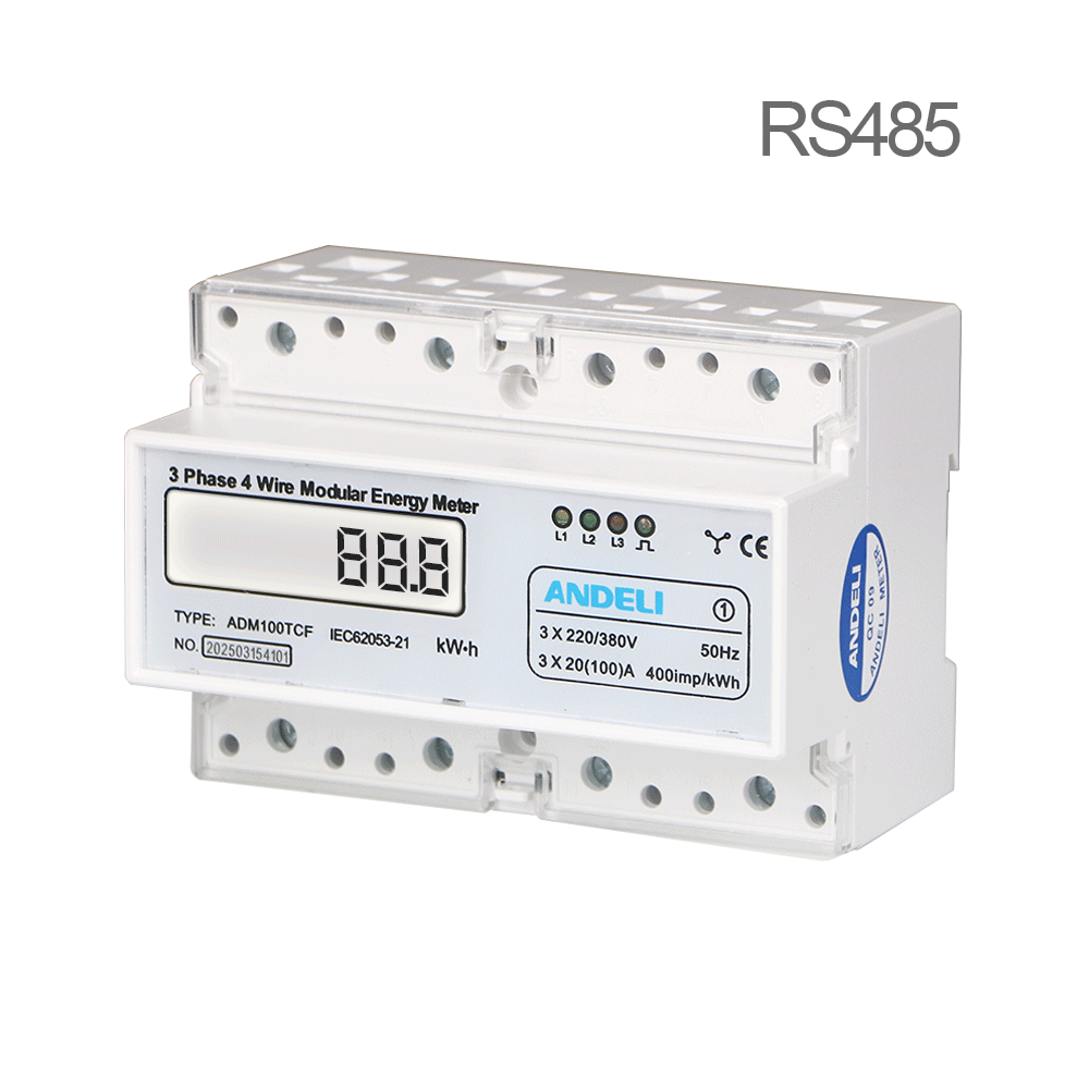 ADM100TCF Three Phase Electronic Din-Rail Active Energy Meter
